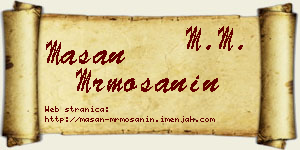 Mašan Mrmošanin vizit kartica